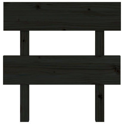 Cabeceira de cama 93,5x3x81 cm pinho maciço preto