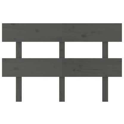 Cabeceira de cama 124x3x81 cm pinho maciço cinzento