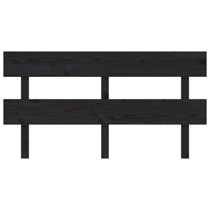 Cabeceira de cama 164x3x81 cm pinho maciço preto