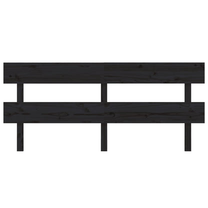 Cabeceira de cama 184x3x81 cm pinho maciço preto