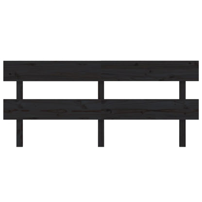 Cabeceira de cama 204x3x81 cm pinho maciço preto