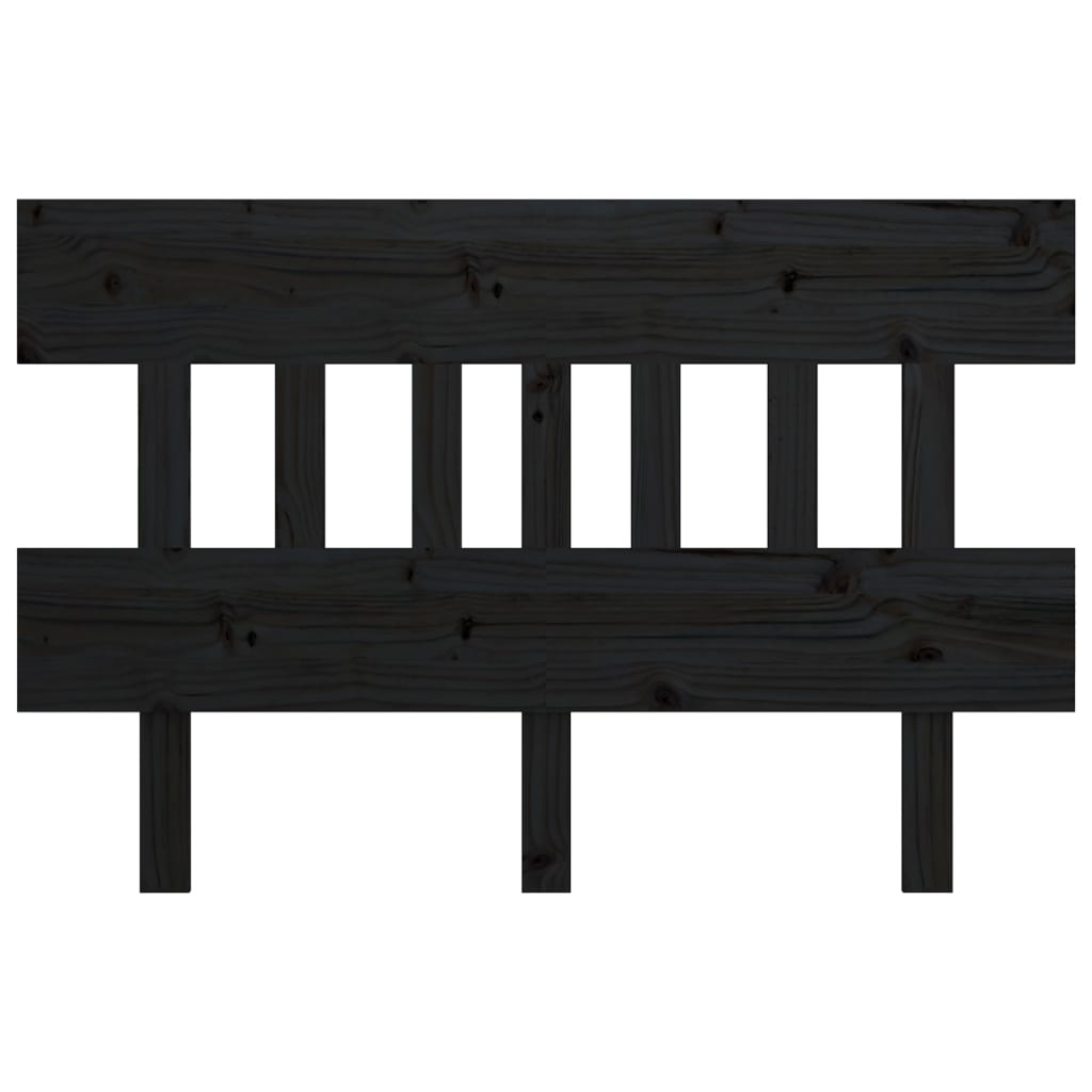 Cabeceira de cama 183,5x3x81 cm pinho maciço preto