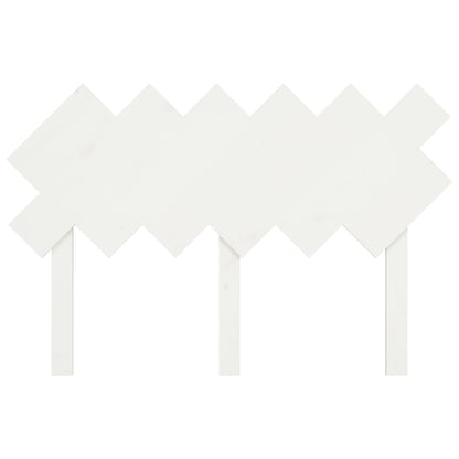 Cabeceira de cama122,5x3x80,5 cm madeira de pinho maciça branco