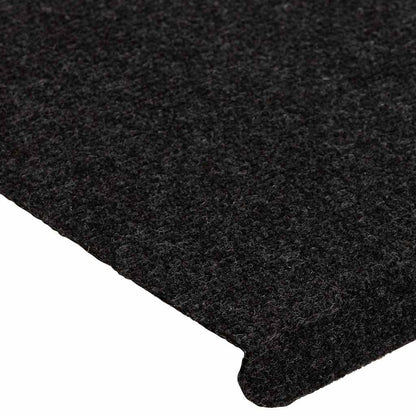 Tapetes de escada autoadesivos 15 pcs 65x24,5x3,5 cm preto