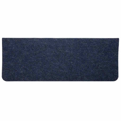Tapetes de escada autoadesivos 15 pcs 65x24,5x3,5 cm azul