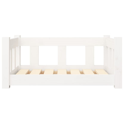 Cama para cães 65,5x50,5x28 cm madeira de pinho maciça branco