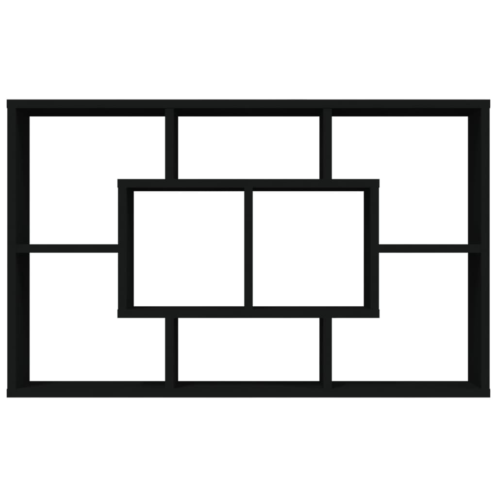 Prateleira de parede 85x16x52,5 cm derivados de madeira preto