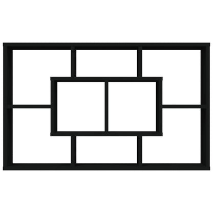 Prateleira de parede 85x16x52,5 cm derivados de madeira preto