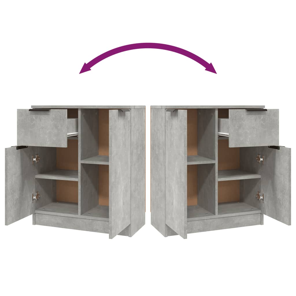 Aparador 60x30x70 cm madeira processada cinza cimento