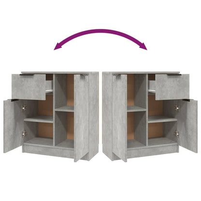 Aparador 60x30x70 cm madeira processada cinza cimento