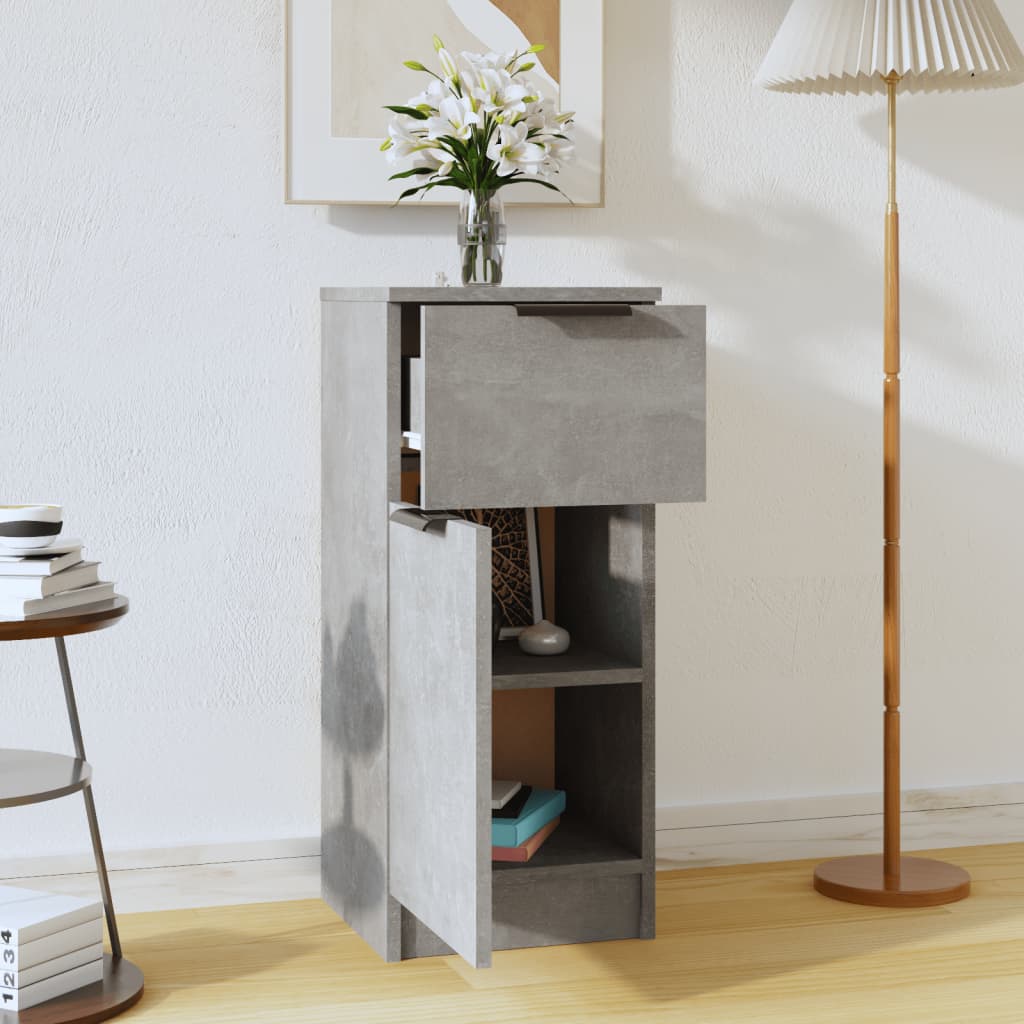 Aparador 30x30x70 cm madeira processada cinza cimento