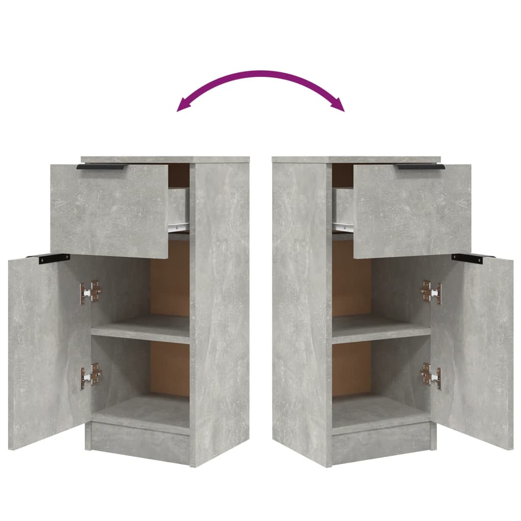 Aparador 30x30x70 cm madeira processada cinza cimento