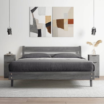 Aparadores 2 pcs 30x30x70 cm madeira processada cinza cimento