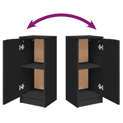 Aparadores 2 pcs 30x30x70 cm derivados de madeira preto