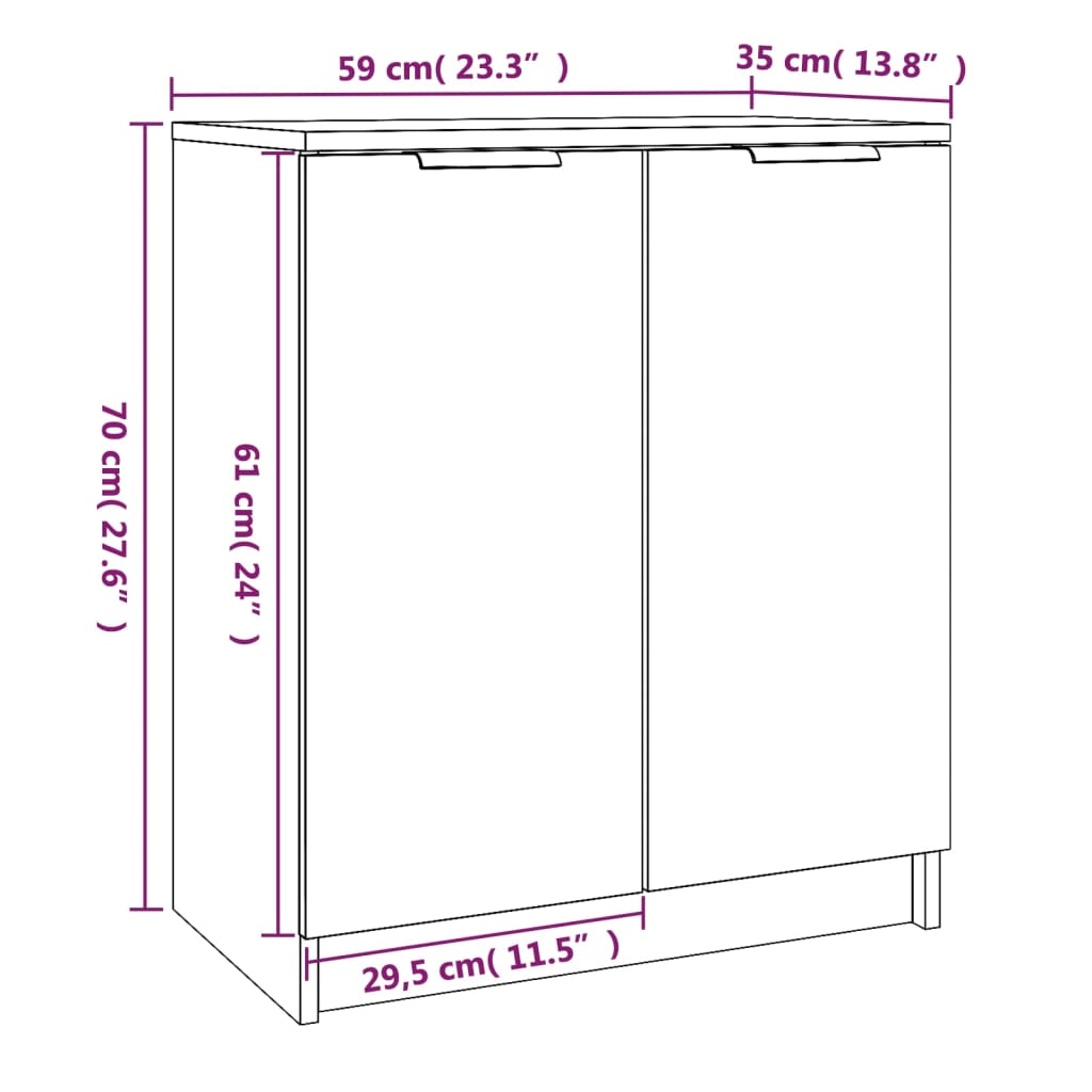 Sapateira 59x35x70 cm derivados de madeira branco