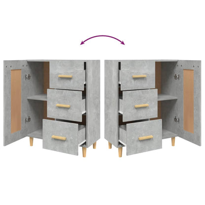 Aparador 69,5x34x90 cm madeira processada cinza cimento
