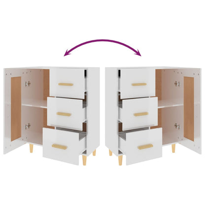 Aparador 69,5x34x90 cm madeira processada branco brilhante