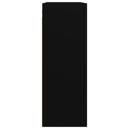 Armário de parede suspenso 69,5x32,5x90 cm preto