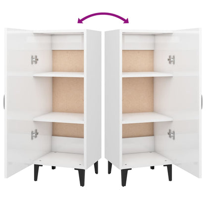 Aparador 34,5x34x90 cm madeira processada branco brilhante