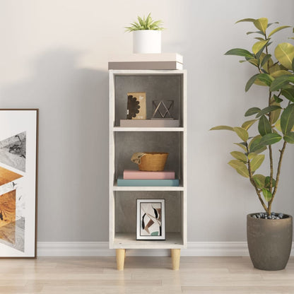 Aparador 34,5x32,5x90 cm madeira processada cinza cimento