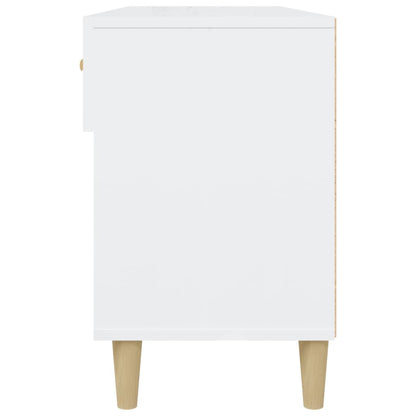 Sapateira 102x35x55 cm derivados de madeira branco brilhante