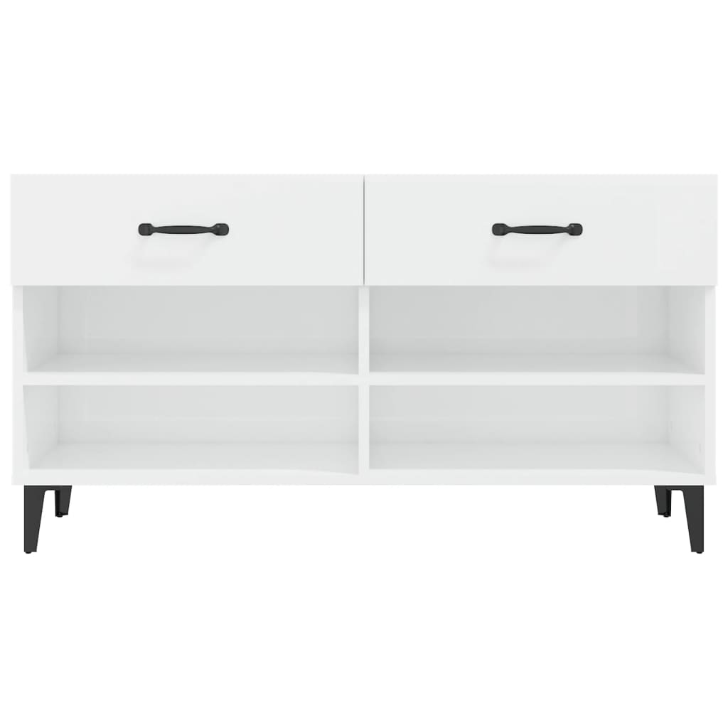 Sapateira 102x35x55 cm derivados de madeira branco brilhante