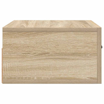 Mesas de cabeceira parede 2 pcs 35x35x20 cm cor carvalho sonoma