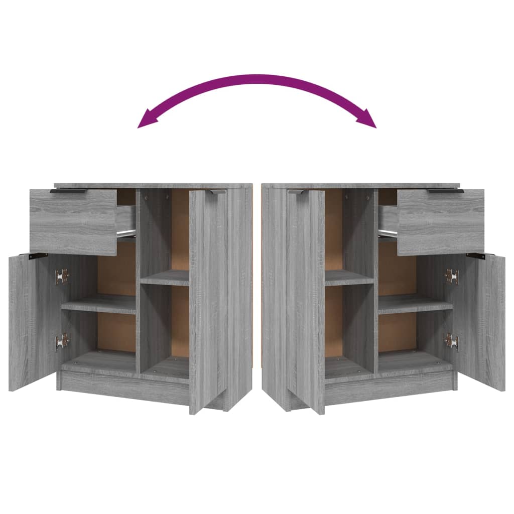 Aparador 60x30x70 cm derivados de madeira cinzento sonoma
