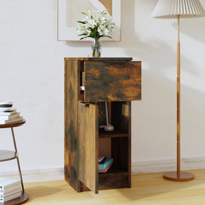 Aparador 30x30x70 cm madeira processada cor carvalho fumado