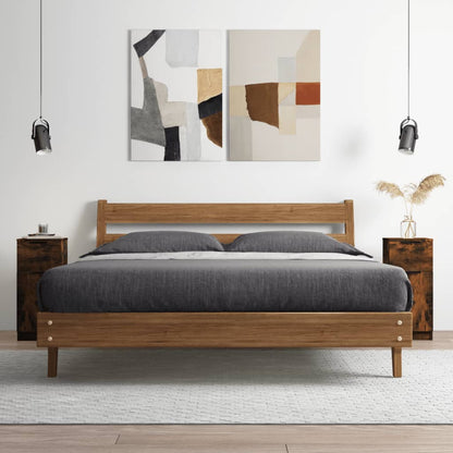 Aparador 30x30x70 cm madeira processada cor carvalho fumado