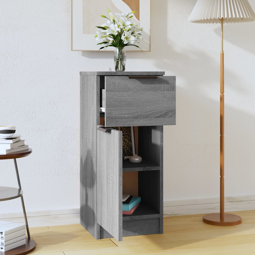 Aparador 30x30x70 cm madeira processada cor sonoma cinza