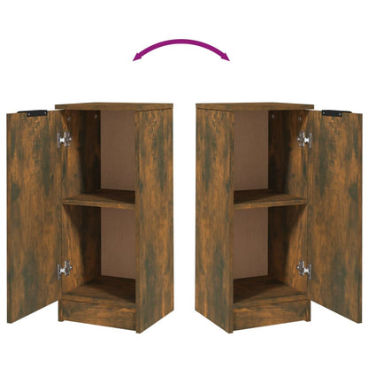 Aparadores 2 pcs 30x30x70 cm madeira processada carvalho fumado