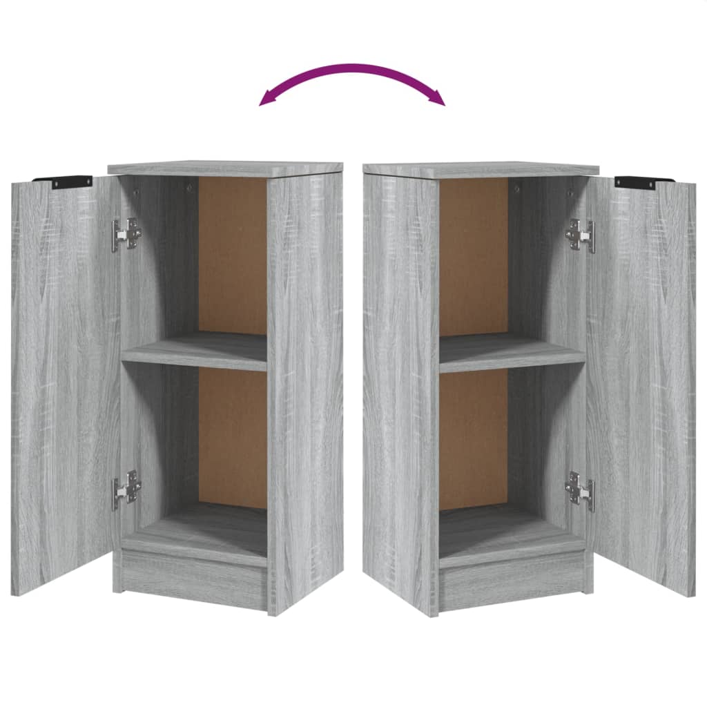 Aparador 30x30x70 cm madeira processada cor sonoma cinza