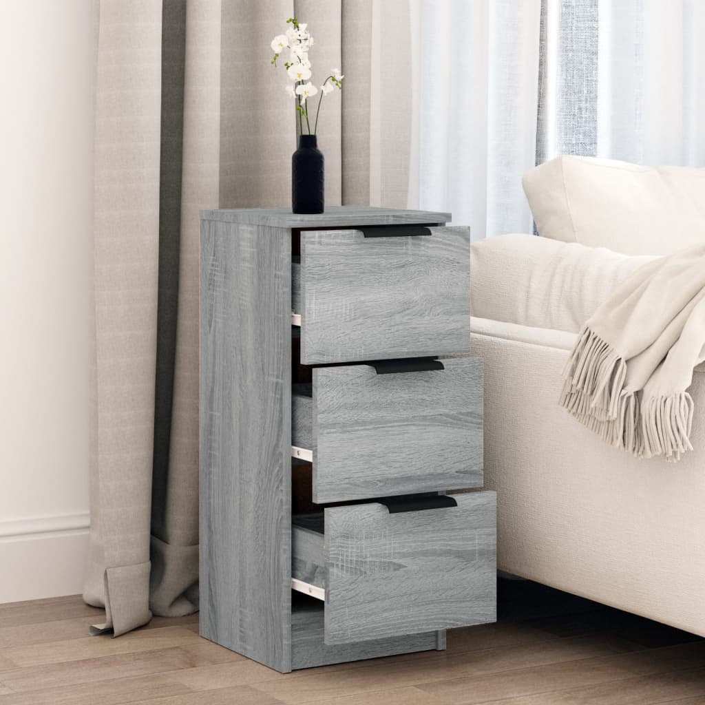 Aparador 30x30x70 cm madeira processada cor sonoma cinza