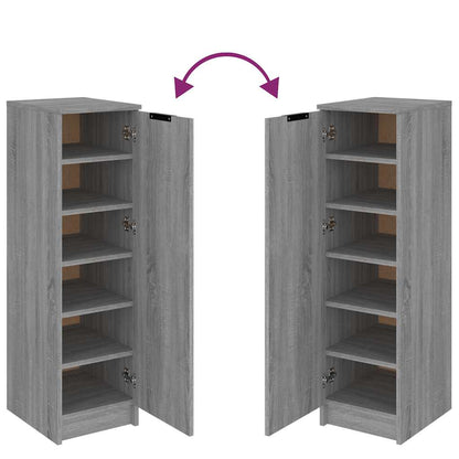 Sapateira 30x35x100 cm derivados de madeira sonoma cinza