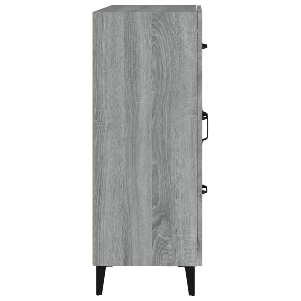 Aparador 69,5x34x90 cm madeira processada cor sonoma cinzento