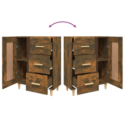 Aparador 69,5x34x90 cm derivados de madeira cor carvalho fumado