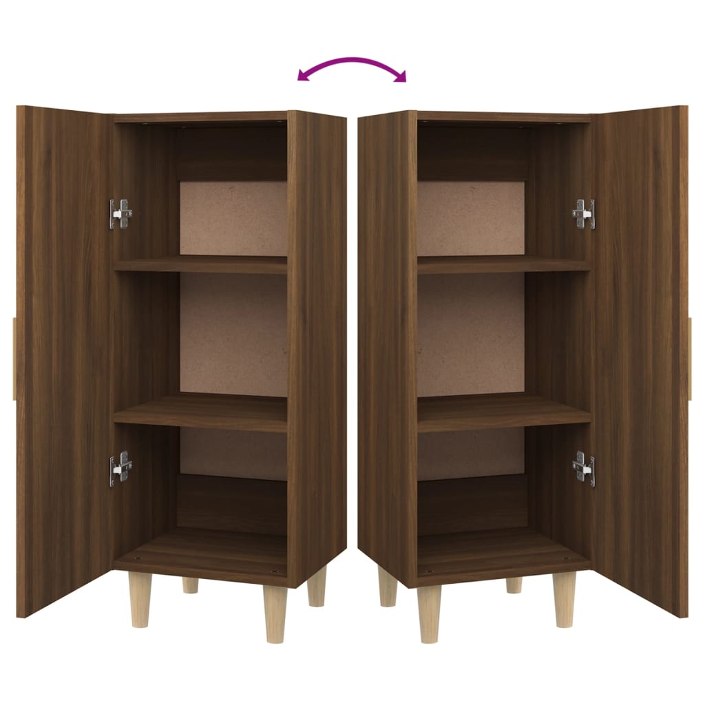 Aparador 34,5x34x90 cm derivados de madeira carvalho castanho