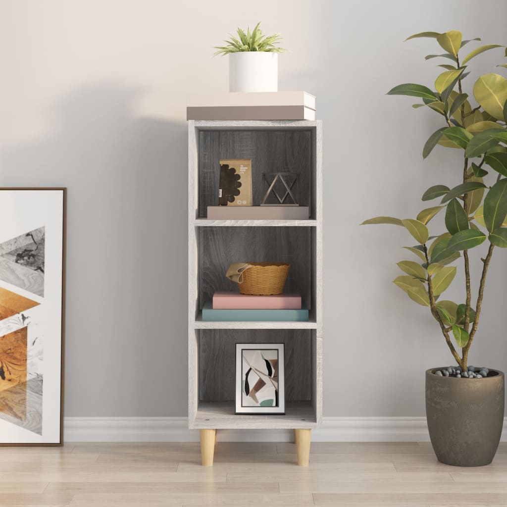 Aparador 34,5x32,5x90 cm madeira processada cor sonoma cinzento