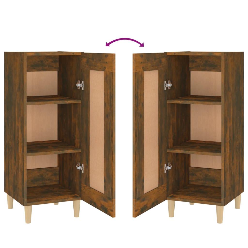 Aparador 34,5x34x90 cm madeira processada cor carvalho fumado