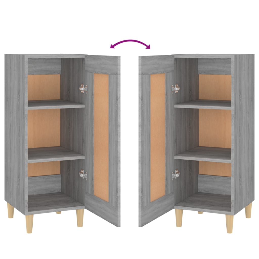 Aparador 34,5x34x90 cm derivados de madeira sonoma cinzento