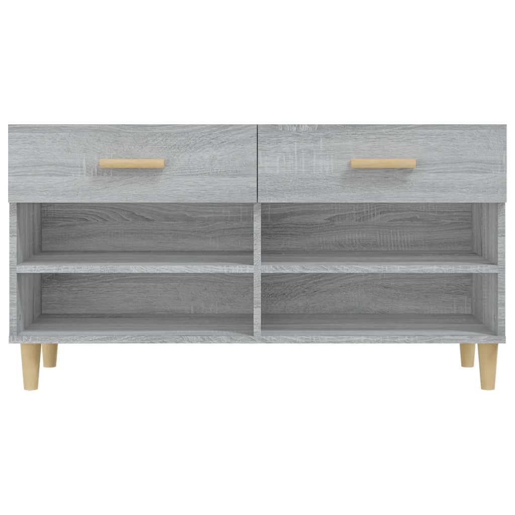 Sapateira 102x35x55 cm derivados de madeira sonoma cinza