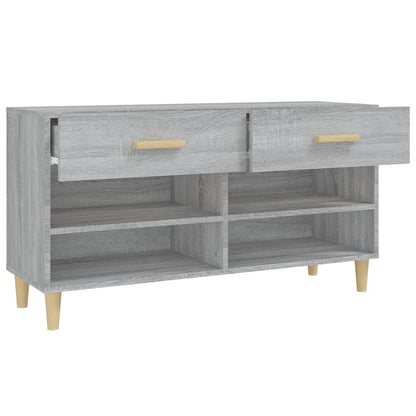 Sapateira 102x35x55 cm derivados de madeira sonoma cinza