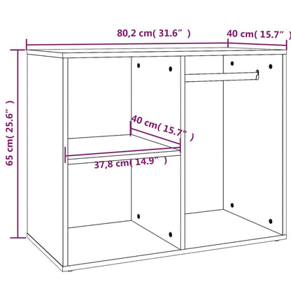 Toucador 80x40x65 cm derivados de madeira cor cinzento sonoma