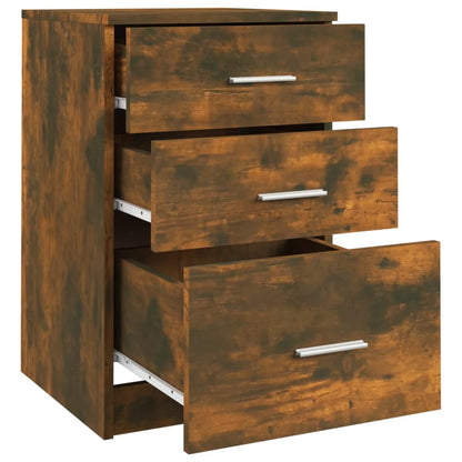 Mesa cabeceira 40x40x63 cm derivados de madeira carvalho fumado