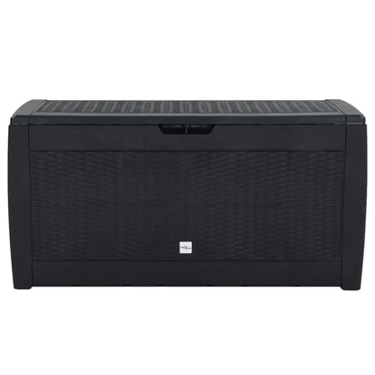 Caixa de arrumação jardim 119x48x60 cm polipropileno antracite