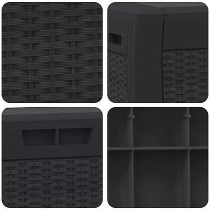Caixa de arrumação jardim 119x48x60 cm polipropileno antracite