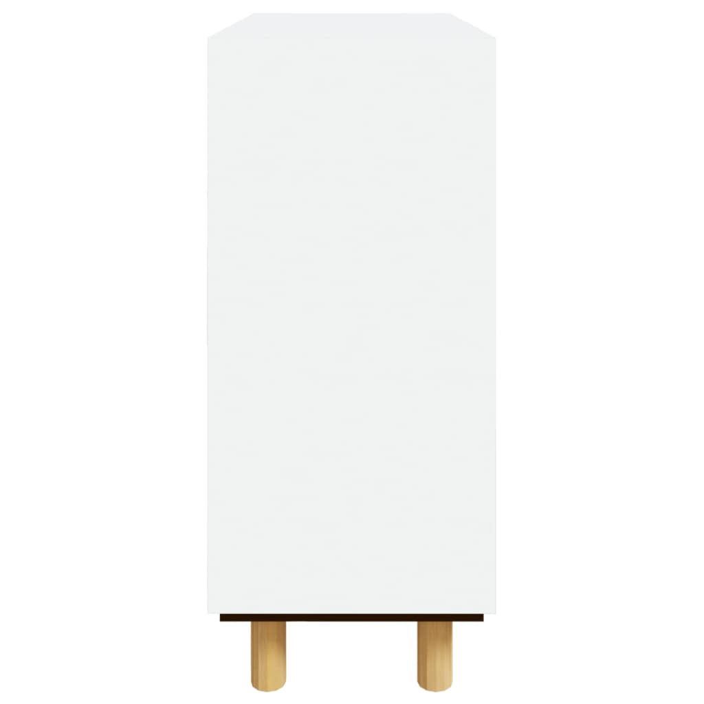 Aparador 60x30x70 cm madeira pinho maciça/vime natural branco