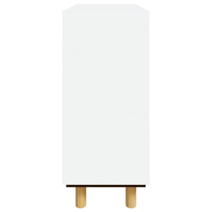 Aparador 60x30x70 cm madeira pinho maciça/vime natural branco