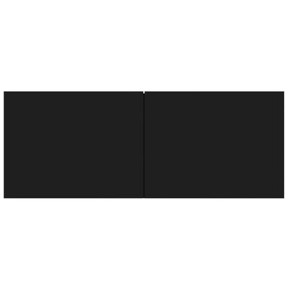 Móveis de TV derivados de madeira preto, 4 pcs